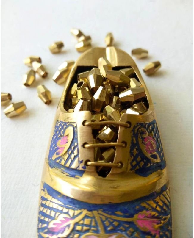 8MM Brass Unique Pipe Geometric Beads