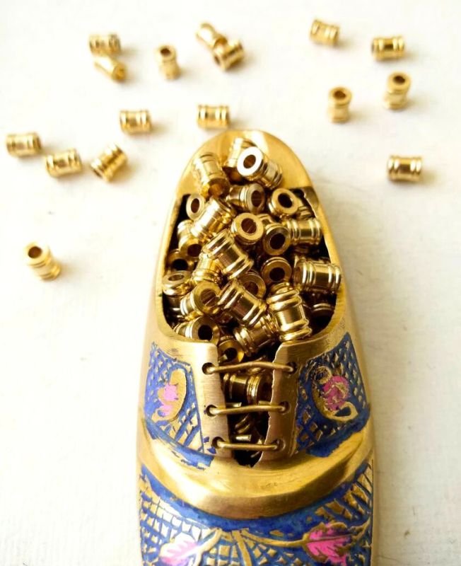 7MM Brass Big Pipe Geometric Beads