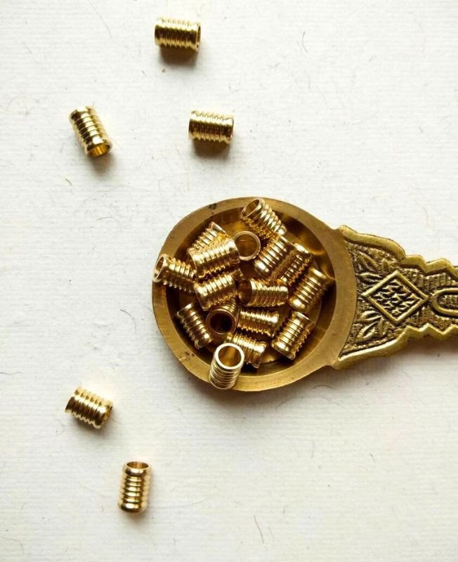 10MM Brass Pipe Geometric Beads