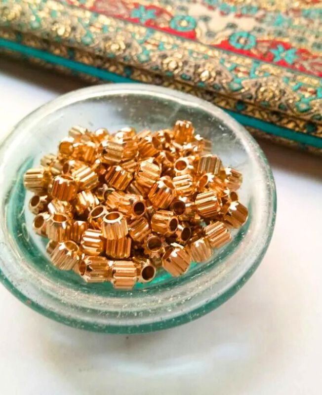 4MM Brass Pipe Geometric Beads