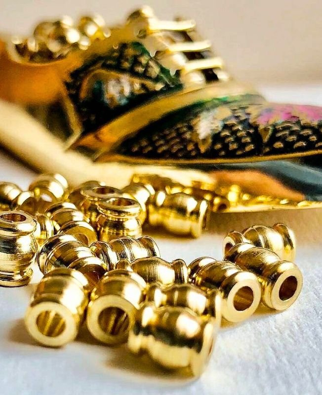 6MM Brass Unique Tube Beads