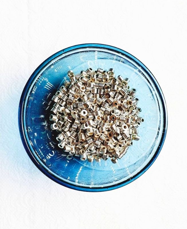 4.5MM Silver-filled brass Pipe Beads